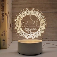 Moyen-Orient islamique musulman LED lampe de Table maison de vacances chambre décor cadeaux créatifs 3D acrylique veilleuse