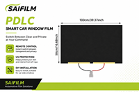 Film intelligent PDLC pour toit ouvrant et cloison de voiture, teinte variable par télécommande 12V-48V, kit d'échantillons entièrement remboursable disponible