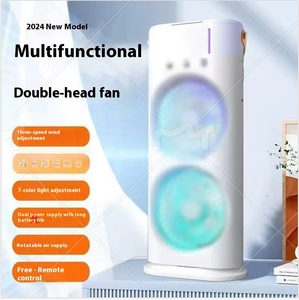 Ventilateur à brume d'eau rechargeable à double tête, contrôle mécanique, haute vitesse, pour la maison, <span class=keywords><strong>les</strong></span> voyages, le camping, tour de pulvérisation à double tête, humidificateur - Product Image 2