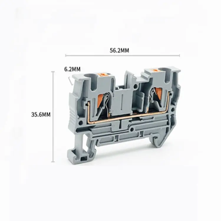Bornier de type guide à ressort PT connecteur de borne de câblage combiné 2.5-10 mm2 à branchement direct sans outil rapide