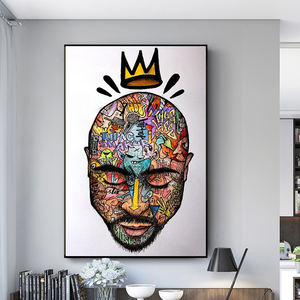 Graffiti Art toile peinture Art mural rappeur abstrait de <span class=keywords><strong>2pac</strong></span> affiches et impressions Street Art image pour salon décoration de la maison - Product Image 1