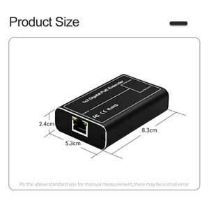 Extensor PoE IEEE802.3af/at de 1/2 Puertos, Salida de 30W/25.5W, Alcance de 100m, Carcasa de Aluminio, 10/100/1000Mbps, 48V, Switches de Red Ethernet - Product Image 2