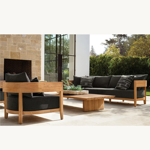 Offre spéciale, nouveauté, ensemble de canapés et meubles sectionnels d'extérieur en <span class=keywords><strong>bois</strong></span> personnalisés, <span class=keywords><strong>salon</strong></span> d'<span class=keywords><strong>angle</strong></span> d'extérieur - Product Image 6