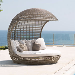 <span class=keywords><strong>Lit</strong></span> de soleil Offre Spéciale avec auvent ensemble de jardin extérieur lits de jour pour adultes meubles <span class=keywords><strong>en</strong></span> <span class=keywords><strong>osier</strong></span> chaise longue chaise de plage <span class=keywords><strong>lit</strong></span> de salon rond - Product Image 1