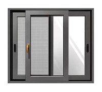 Puerta corrediza australiana, ventana de vidrio de doble acristalamiento, puerta de Patio exterior, balcón insonorizado, puertas corredizas de aluminio