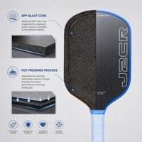Raquette de pickleball professionnelle J2CR approuvée USAPA, noyau explosif EPP, face en fibre de carbone, 16 mm, haute puissance