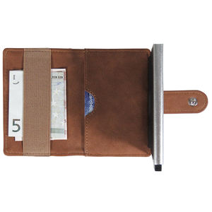 Mendit - Tarjetero Corto Unisex Antirrobo con Bloqueo RFID, Clip para Billetes, Cierre Abierto, Forro de Nailon, Material PU - Product Image 2