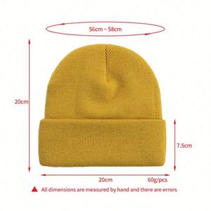 Design Thick Cable Ribbed Embroidery Beanie Knitted Hats Winter Cuffed Custom Logo Sports Knitting Hats - Product Image 6