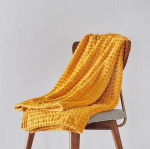 Flannel Plaid Sherpa Fleece Nap Blanket Thick Stretch <strong>Stitch</strong> Office Lunch Break Blanket Plain Solid Color Raschel Plush <strong>Throw</strong> - Product Image 3