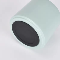 Gobelet à café isotherme en acier inoxydable 18/8 de 400 ml avec couvercle en bambou et porte-gobelet en bambou, idéal comme cadeau d'affaires