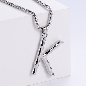 Zogxin Letter A Pendant Stainless Steel 18K Gold Plated Hip Hop Necklace For Men Fashion Jewelry Gift - Product Image 4