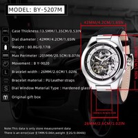 Montres de marque BENYAR pour hommes, montres mécaniques de luxe pour hommes, automatiques, étanches à 50 m, montres de sport tendance, cadeaux 5207