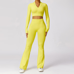 All'ingrosso 2 pz set da palestra da donna senza soluzione di continuità attiva abbigliamento sportivo da allenamento traspirante da Yoga per Fitness <span class=keywords><strong>Gym</strong></span> - Product Image 6
