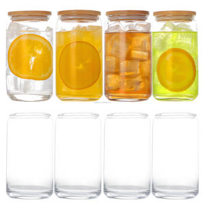 Wide Mouth Lovely Reusable 16oz 500ml Transparent Food Grade Glass Mason Drinking Bottle Screw Cap Straw <strong>Screen</strong> Printed <strong>Reed</strong> - Product Image 3