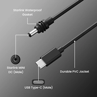Para Starlink Mini Power USB Tipo C Cable con cable de extensión de CC Compatible con Starlink