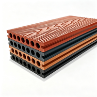 Plancher en composite bois-plastique à emboîtement carré co-extrudé simple face, texture naturelle, antidérapant, résistant à l'humidité