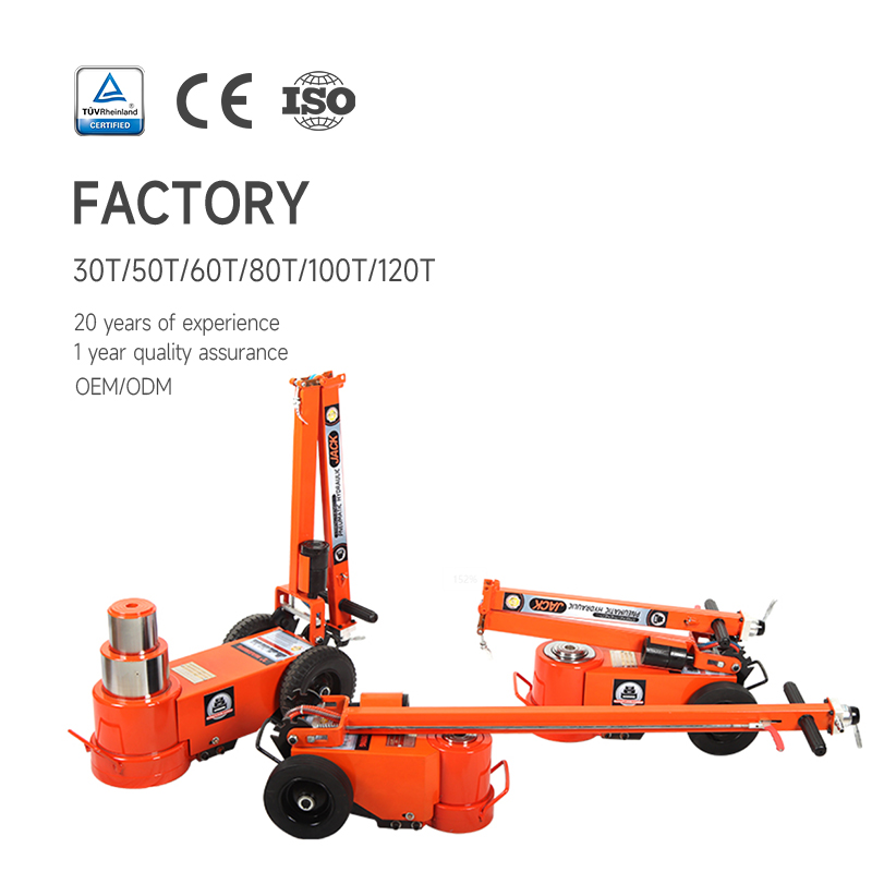 Car Lift Air Pneumatic Hydraulic Air Jack for Truck 100 Tons 60to Air Hydraulic Jack