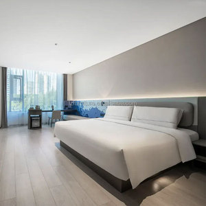 <b>Full</b> Hotel Guest Room Furniture <b>Set</b> Durable Wooden King <b>Bed</b> With Soft Headboard & Functional Work Desk For 3 Star Hotel Bedroom - Product Image 3