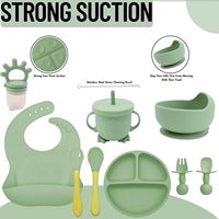 STELLAR PATH Ensemble d'alimentation pour bébé personnalisé, best-seller, vaisselle en silicone 0-12 mois, sans BPA/PVC, petit biberon en forme de gourde, débit moyen, cadeau