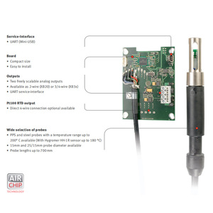 Sensor de Humedad Rotronic Serie XB20 0-100%HR Tiempo de Respuesta de 3.4s Uso Industrial - Product Image 4