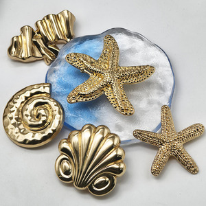 Hebilla de clip de aleación de zinc con diseño de estrella de mar para accesorios de bikini, traje de baño y suéter - Product Image 1