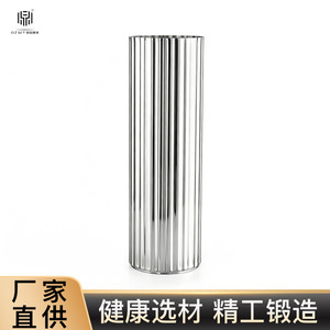 Striped Stainless Steel <b>Vase</b> 304 Minimalist Rust Resistant For Home Hotel Decoration - Product Image 5