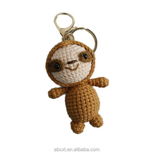 Porte-clés paresseux en crochet fait main, mignon et kawaii, objets décoratifs - Product Image 5