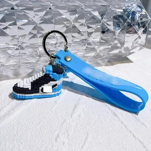 Sneaker PVC móc chìa khóa Mini Giày Keychain 3D Sneakers Móc chìa khóa số lượng lớn PVC Mặt Dây Chuyền Chìa Khóa Phụ Kiện Sneakers quyến rũ Giày bóng rổ