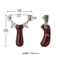 Tête d'arc en acier inoxydable de haute qualité TTF + fronde à manche en bois massif tir professionnel en plein air chasse sports de compétition