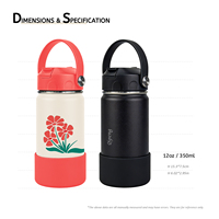 Bouteilles d'eau isothermes en acier inoxydable à double paroi de 12 oz et 16 oz, personnalisables avec logo d'entreprise, écologiques, pour cadeaux d'affaires et activités sportives pour enfants, avec couvercles.