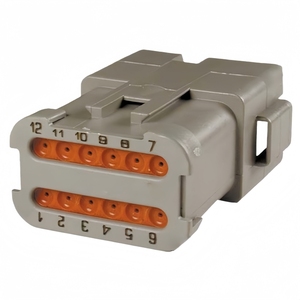 ขั้วต่อแบบใหม่ <span class=keywords><strong>DT04</strong></span>-<span class=keywords><strong>12PA</strong></span>-<span class=keywords><strong>CE07</strong></span> รูปทรงสี่เหลี่ยม 12 ขา แบบตัวผู้ สำหรับยานยนต์ พร้อมบริการจัดส่ง - Product Image 1