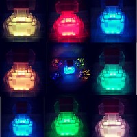 Lampe à bouteille LED populaire à changement de couleur, lumière de potion Minec Raft pour la décoration