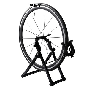 IRONDONKEY Support de réparation pliable pour vélo électrique de montagne Correcteur de <span class=keywords><strong>roue</strong></span> 45 # Acier à haute teneur en carbone noir argenté - Product Image 1