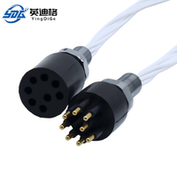 Conector Subacuático de Alta Corriente para la Industria Aeroespacial, Resistente al Agua Profunda, Enchufe Macho de 2 Pines, Estándar IP68