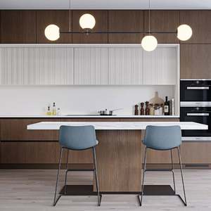 SANTOPOVA Smart Storage Modular Glass Lacquer Luxury Designer Mdf Color Set Morden Ningbo Oulin <b>Kitchen</b> Cabinets - Product Image 2