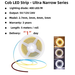 3Mm Mini Cob Led Strip Licht 400led Cob Strip Licht 3Mm 4Mm 5Mm 8Mm 10Mm Breedte Dc 5V 12V 24V 2 7Mm 3Mm 4Mm 5Mm 6Mm 8Mm 10Mm Usb - Product Image 2