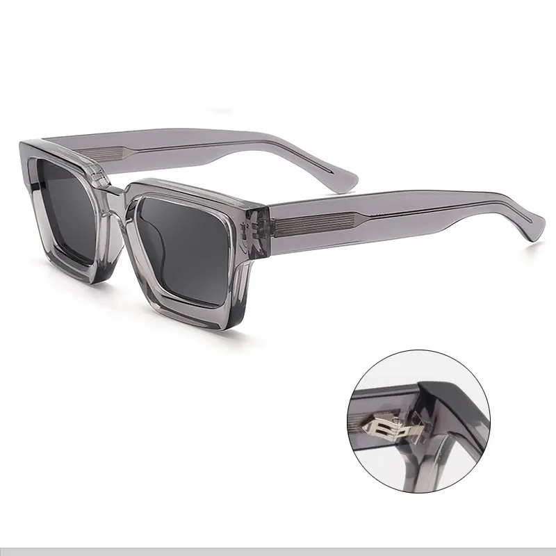 NEU Luxus Interne Fase Hochwertige Männer Frauen Sonnenbrillen UV400 dicke erweiterte Schläfe Acetat polarisierte Sonnenbrille