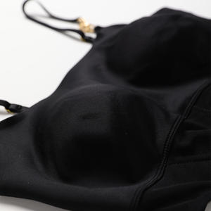 Ladymate ODM/OEM Camiseta Sin Mangas Sexy De Verano Femme Crop Top Bralette Sexy Lace <span class=keywords><strong>Tube</strong></span> Top Solid Contrast Mesh Bralettes - Product Image 4