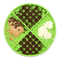 Bol à lécher pour oiseaux en silicone avec couleurs de logo personnalisées, mangeoire lente à ventouse, tapis à lécher carré anti-mastication