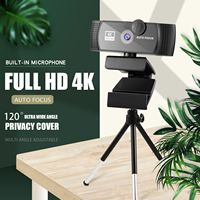 Webcam 4K 2K 1K Full HD Kamera Web Fokus Otomatis Dengan Mikrofon USB Plug Web Cam untuk PC Komputer Laptop Video Kamera Mini