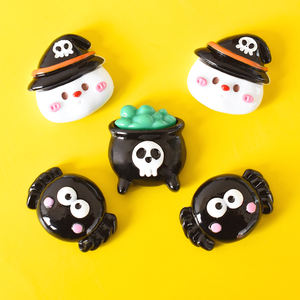 Cabujón de resina de calabaza fantasma de Halloween con base plana para accesorios de bricolaje para la elaboración de lazos para el pelo, collares y pulseras - Product Image 5