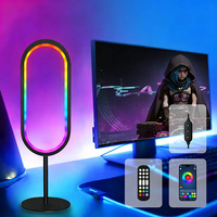 Lampe de table LED RGB alimentée par USB Shinelite avec application et télécommande, design minimaliste pour la décoration de la salle de jeu