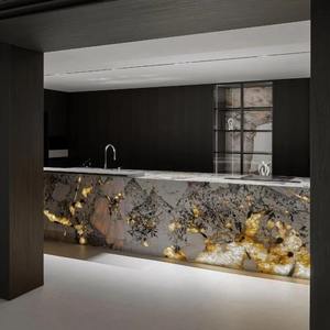 Dalles de marbre naturel de luxe, personnalisées, pour salon, revêtement mural intérieur, villa, fond de mur, sol - Product Image 4