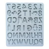 Moule en silicone écologique USSE pour lettres et chiffres, idéal pour la fabrication de chocolats et la coulée d'époxy, emballage en sac OPP, Nouveautés