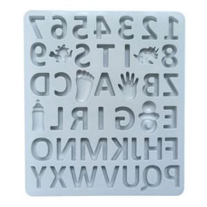 USSE recién llegados letra y número molde de Chocolate, Mini letras moldes de resina pequeño número de silicona alfabeto molde de fundición epoxi - Product Image 4