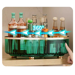 Organisateur <span class=keywords><strong>de</strong></span> <span class=keywords><strong>rangement</strong></span> multifonctionnel rotatif à 360° en acrylique <span class=keywords><strong>de</strong></span> haute qualité, grande capacité, porte-épices pour la maison, la cuisine et la <span class=keywords><strong>salle</strong></span> <span class=keywords><strong>de</strong></span> <span class=keywords><strong>bain</strong></span> - Product Image 3