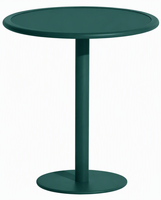Table de restaurant et café moderne en métal de forme ronde pour l'hôtellerie, mobilier personnalisable