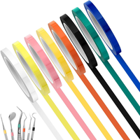 Ruban adhésif acrylique simple face coloré pour marquage d'instruments et outils dentaires, et masquage