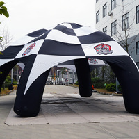 Tente de camping gonflable publicitaire personnalisée de 8 m, imperméable, thème cabine téléphonique, événements en plein air, utilisation promotionnelle, ventilateur intégré