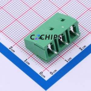 MX128-7.5-03P-GN01-Cu-Y-A Screw Terminal Block Through hole Component (THT),P=7.5mm Connector 1x3P 7.5mm Green Through Hole - Product Image 2